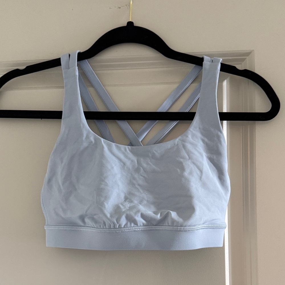 Lululemon Athletica Light Blue Strappy Sports Bra